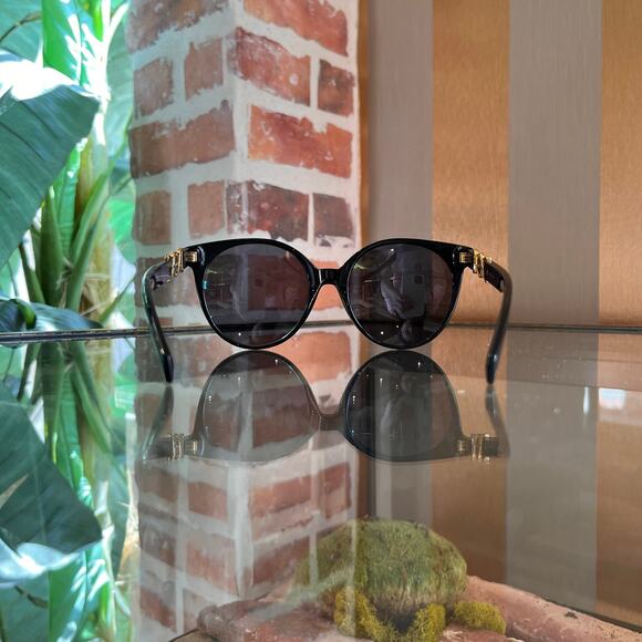 VERSACE MOD. 4442 GB1/87 Medusa Black Acetate Round Sunglasses main image 4